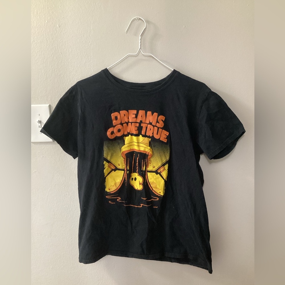Men’s Medium Bendy Black & Orange Dreams Come True Graphic Tee